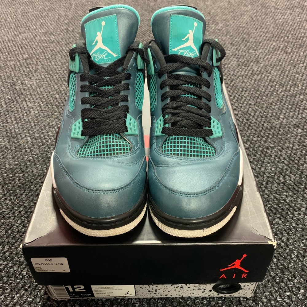 Air Jordan 4 Retro 30th Teal/Black Sneakers 12US